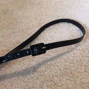 Thin Reflective Black Belt